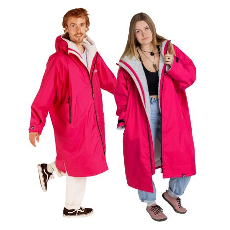 dryrobe Advance Long Sleeve Changing Robe - Pink / Light Grey   £156.75